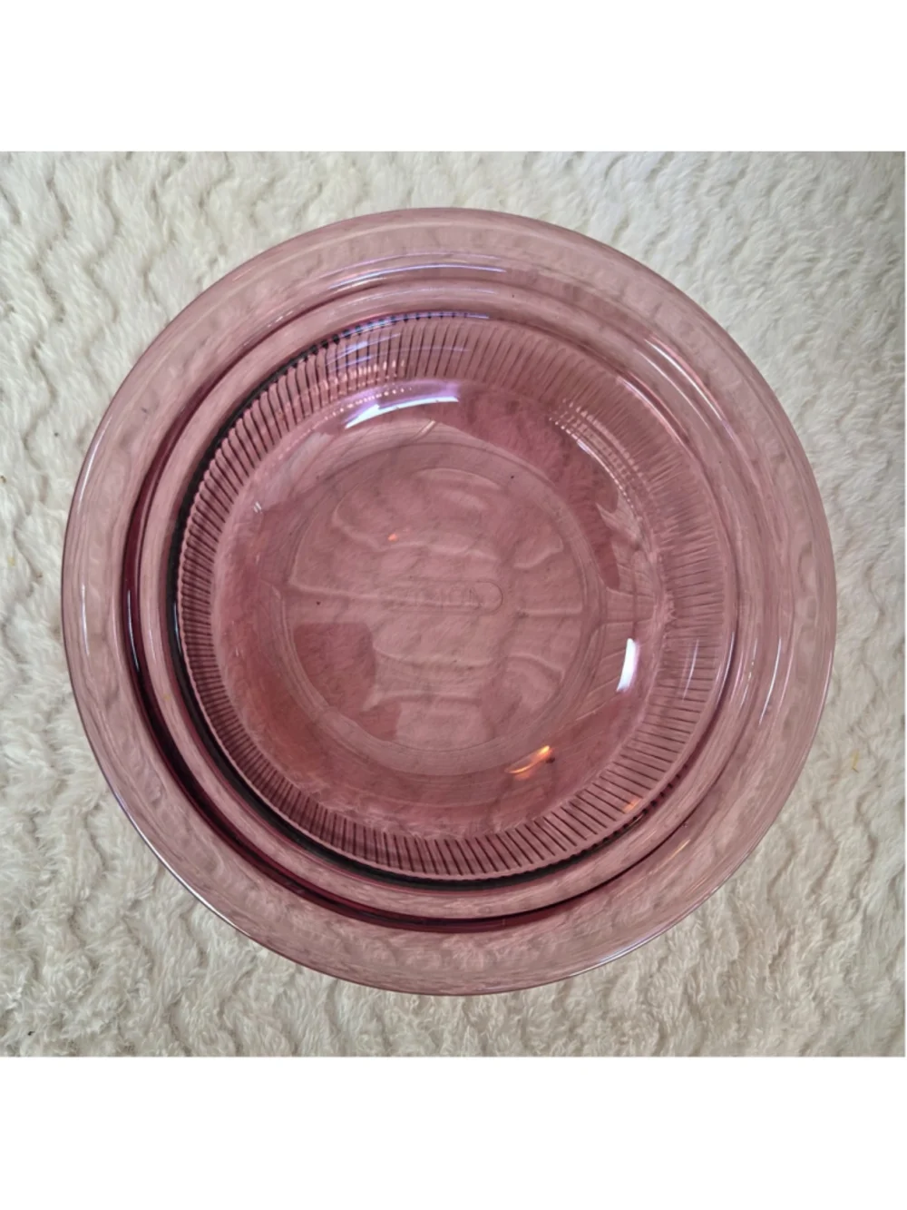 Vintage Visions Corningware Pyrex Cranberry Glass Lidded Cookware Set Of 2